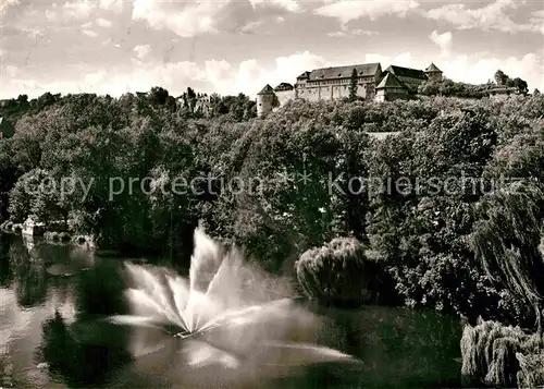 AK / Ansichtskarte Tuebingen Anlagensee Schloss Hohentuebingen Kat. Tuebingen