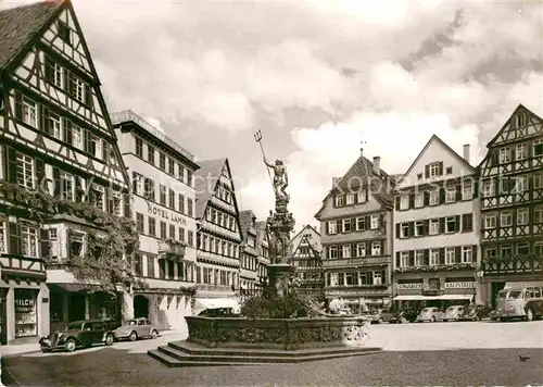 AK / Ansichtskarte Tuebingen Hotel Lamm Neptunbrunnen  Kat. Tuebingen