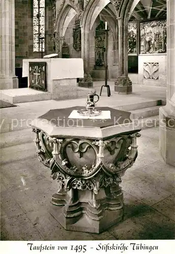 AK / Ansichtskarte Tuebingen Evangelische Stiftskirche Taufstein Kat. Tuebingen