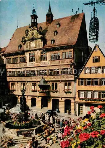 AK / Ansichtskarte Tuebingen Rathaus Neptunbrunnen  Kat. Tuebingen