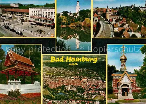 AK / Ansichtskarte Bad Homburg Kirche Fliegeraufnahme  Kat. Bad Homburg v.d. Hoehe