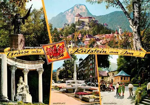 AK / Ansichtskarte Kufstein Tirol Hauptplatz Heldenorgel Andreas Hofer Denkmal Kat. Kufstein