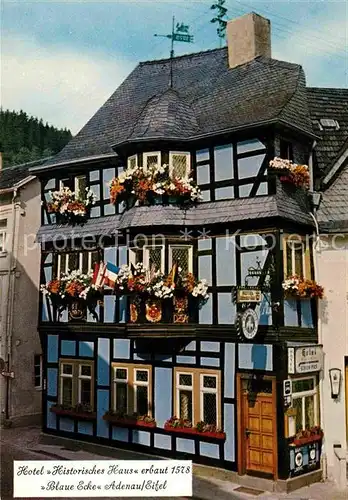 AK / Ansichtskarte Adenau Hotel Blaue Ecke Fachwerk Kat. Adenau