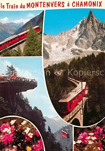 AK / Ansichtskarte Zahnradbahn Train du Montenvers Chamonix Aiguille du Dru  Kat. Bergbahn
