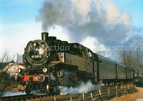 AK / Ansichtskarte Lokomotive Einheitsgueterzugtenderlokomotive 861501 Strecke Schlettau Crottendorf Kat. Eisenbahn