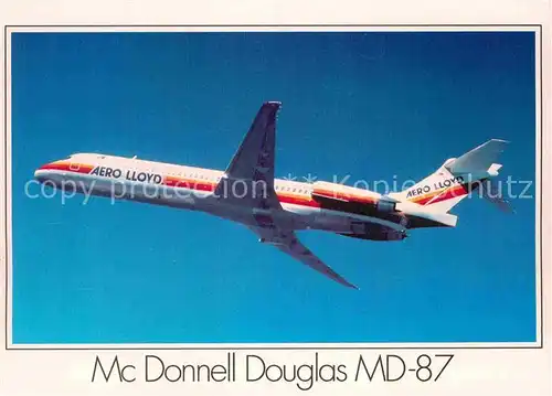 AK / Ansichtskarte Flugzeuge Zivil Aero Lloyd Mc Donnell Douglas MD 87 Kat. Airplanes Avions