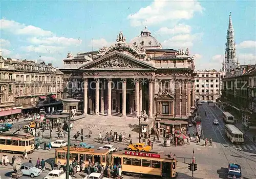 AK / Ansichtskarte Strassenbahn Brussels Bourse  Kat. Strassenbahn