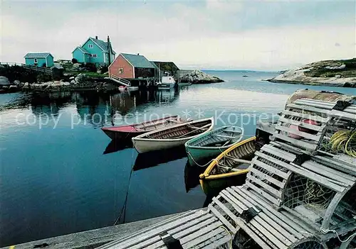 AK / Ansichtskarte Fischerei Canada Hummerfallen Lobstertraps Fishingboats Kat. Handwerk