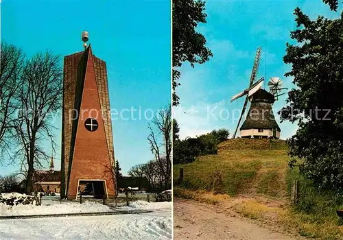 AK / Ansichtskarte Windmuehle St. Michaelisdonn Glockenturm Hoper Muehle  Kat. Gebaeude und Architektur