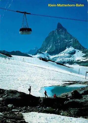 AK / Ansichtskarte Seilbahn Klein Matterhorn Zermatt Mt. Cervin  Kat. Bahnen