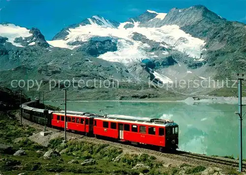 AK / Ansichtskarte Berninabahn Lago Bianco Berninapass  Kat. Eisenbahn