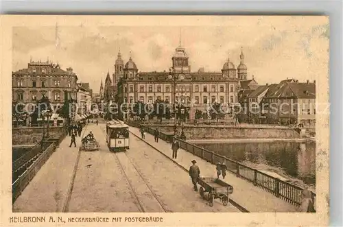 AK / Ansichtskarte Heilbronn Neckar Neckarbruecke Postamt  Kat. Heilbronn