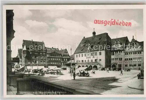 AK / Ansichtskarte Heilbronn Neckar Marktplatz Rathaus Kat. Heilbronn