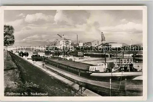 AK / Ansichtskarte Heilbronn Neckar Neckarkanal Binnenschiff Kat. Heilbronn