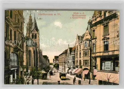 AK / Ansichtskarte Heilbronn Neckar Moltkestrasse Kaiserstrasse  Kat. Heilbronn