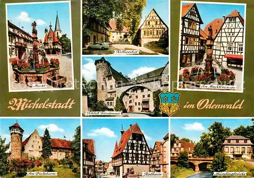 AK / Ansichtskarte Michelstadt Markt Schloss Fuerstenau Rathaus  Kat. Michelstadt