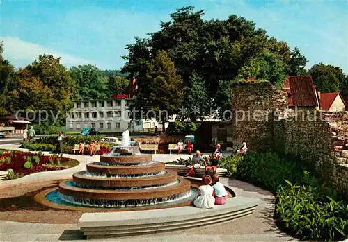 AK / Ansichtskarte Bad Orb Springbrunnen Stadtmauer  Kat. Bad Orb