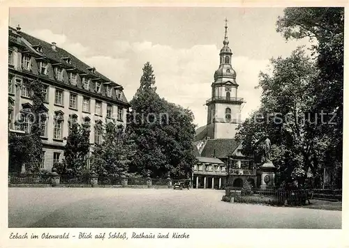 AK / Ansichtskarte Erbach Odenwald Schloss Rathaus Kirche Kat. Erbach