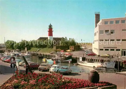 AK / Ansichtskarte Buesum Nordseebad Alter Hafen Leuchtturm Kurmittelhaus  Kat. Buesum