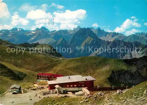 AK / Ansichtskarte Nebelhorn Bergstation mit Hornbachkette Kratzer Krottenkopf Kat. Oberstdorf