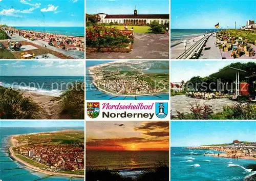 AK / Ansichtskarte Norderney Nordseebad Strand Promenade Teilansichten Fliegeraufnahmen Kat. Norderney