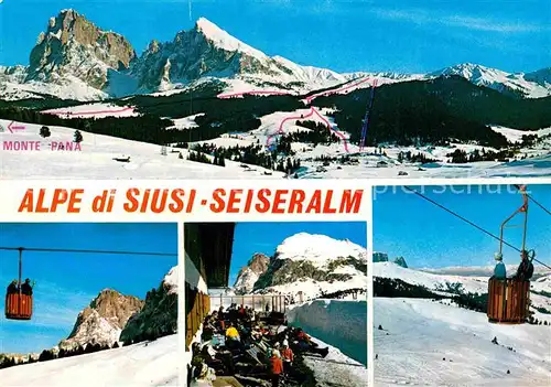 AK / Ansichtskarte Seiseralm Chiemgau Monte Pana Seilbahn Hotelterrasse Kat. Chiemsee
