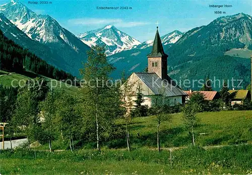 AK / Ansichtskarte Oberjoch Kapelle mit Rotspitze und Entschenkopf Kat. Bad Hindelang