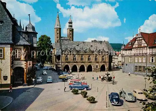AK / Ansichtskarte Goslar Rathaus und Marienkirche Hotel Kaiser Worth Kat. Goslar
