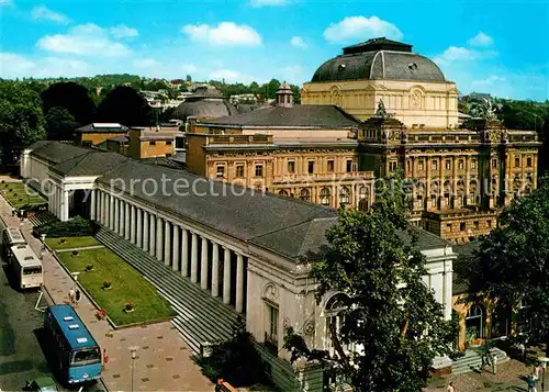 AK / Ansichtskarte Wiesbaden Theater Kolonnaden und Hess Staatstheater Kat. Wiesbaden