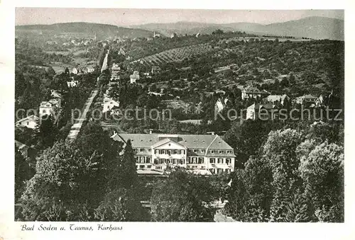 AK / Ansichtskarte Bad Soden Taunus Kurhaus Fliegeraufnahme Kat. Bad Soden am Taunus