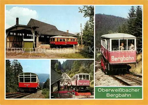 AK / Ansichtskarte Bergbahn Oberweissbach Triebwagen Bahnhof Lichtenhain  Kat. Bergbahn