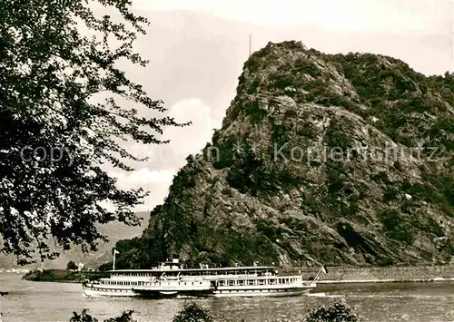 AK / Ansichtskarte Dampfer Seitenrad Elberfeld Loreley St. Goarshausen  Kat. Schiffe