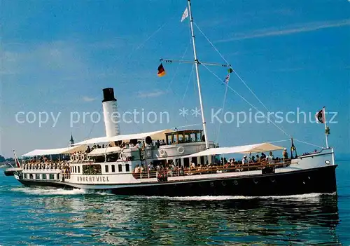 AK / Ansichtskarte Dampfer Seitenrad Raddampfer Hohentwiel  Kat. Schiffe