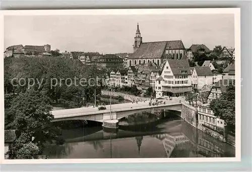 AK / Ansichtskarte Tuebingen Eberhardsbruecke Schloss Stiftskirche Kat. Tuebingen