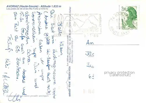 AK / Ansichtskarte Avoriaz Les pistes de ski et les Hts Forts Kat. Morzine