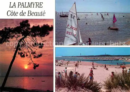 AK / Ansichtskarte La Palmyre Vues de plages et coucher de soleil sur Bonne Anse