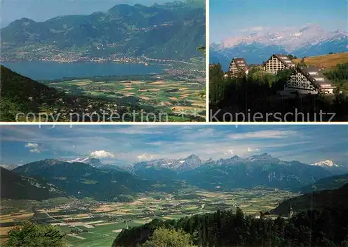 AK / Ansichtskarte Torgon Village et le lac Leman la station la plaine du Rhone et les Alpes vaudoises Kat. Torgon