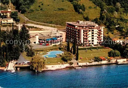 AK / Ansichtskarte Bissone Lago di Lugano Ringhotel Luganersee Fliegeraufnahme Kat. Bissone