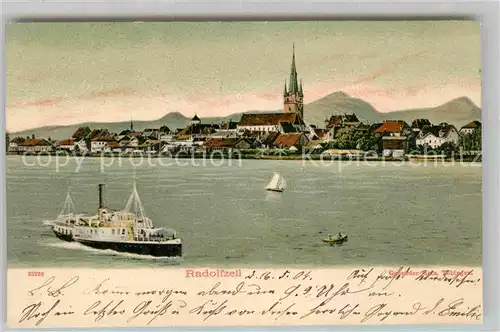 AK / Ansichtskarte Radolfzell Bodensee Teilansicht mit Muenster Kat. Radolfzell am Bodensee