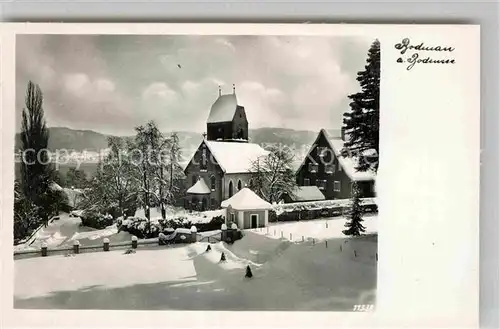 AK / Ansichtskarte Bodman Bodensee Kirche i Winterkleid