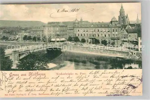 AK / Ansichtskarte Heilbronn Neckar Neckarbruecke Postamt  Kat. Heilbronn
