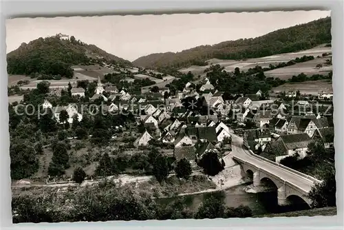 AK / Ansichtskarte Kocherstetten Panorama mit Schloss Kat. Kuenzelsau