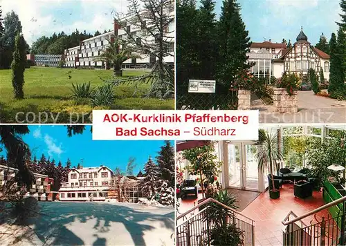 AK / Ansichtskarte Bad Sachsa Harz AOK Kurklinik Pfaffenberg Kat. Bad Sachsa