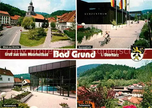 AK / Ansichtskarte Bad Grund Kirche Kurzentrum Teilansicht Moorheilbad Kat. Bad Grund (Harz)