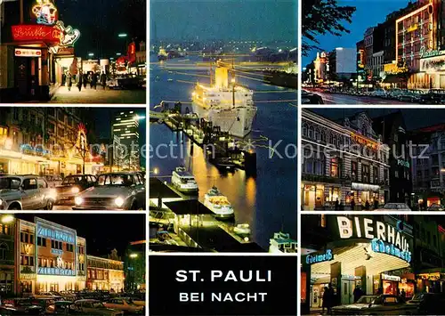 AK / Ansichtskarte St Pauli bei Nacht Teilansichten Kat. Hamburg