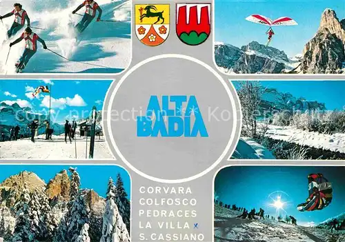 AK / Ansichtskarte Alta Badia Teilansichten Drachenflieger Kat. Dolomiten Italien