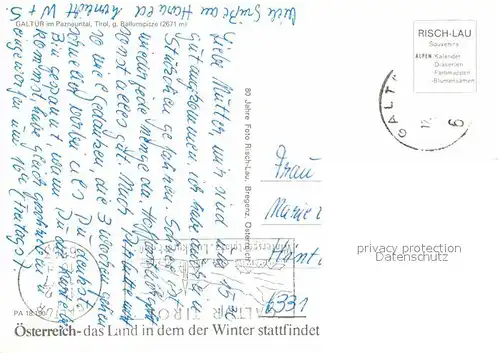 AK / Ansichtskarte Galtuer Tirol mit Kirche und Ballunspitze Kat. Galtuer