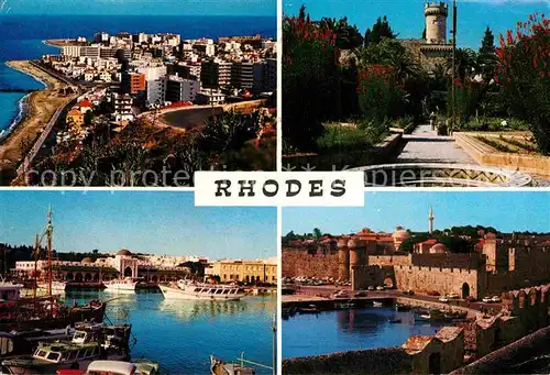 AK / Ansichtskarte Rhodes Rhodos Greece Panorama Schloss Hafen Kat. Rhodes