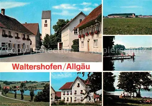 AK / Ansichtskarte Waltershofen Kisslegg Kirche See Rathaus Kat. Kisslegg