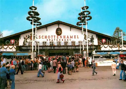 AK / Ansichtskarte Muenchen Schottenhamel Festzelt auf der Wiesn Kat. Muenchen